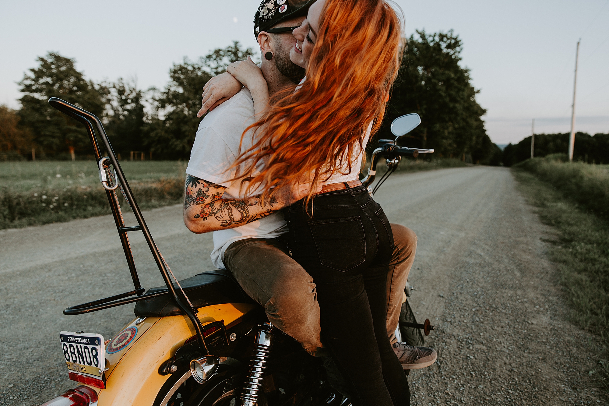 sunset engagement photos