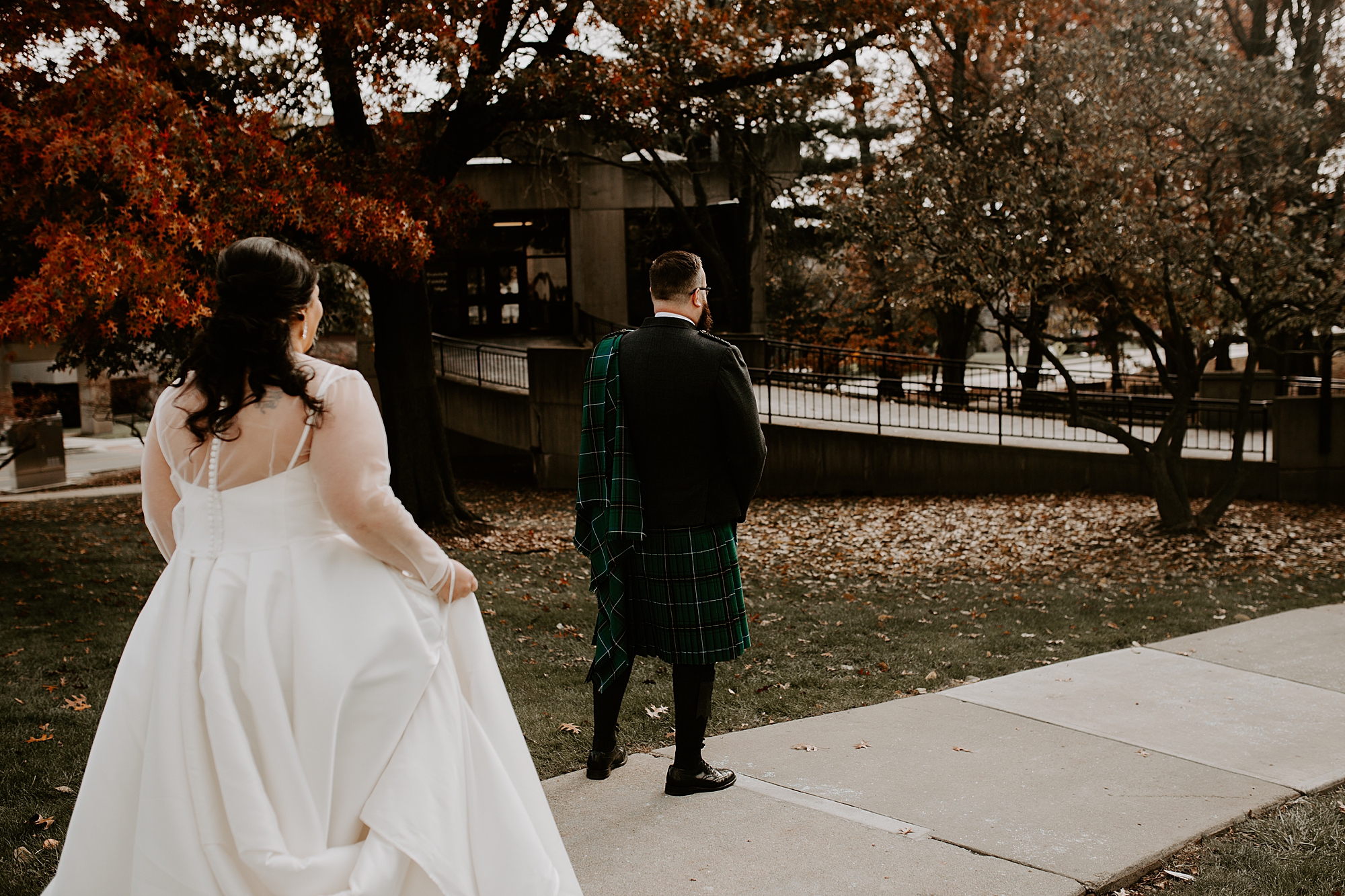 Scottish wedding first look