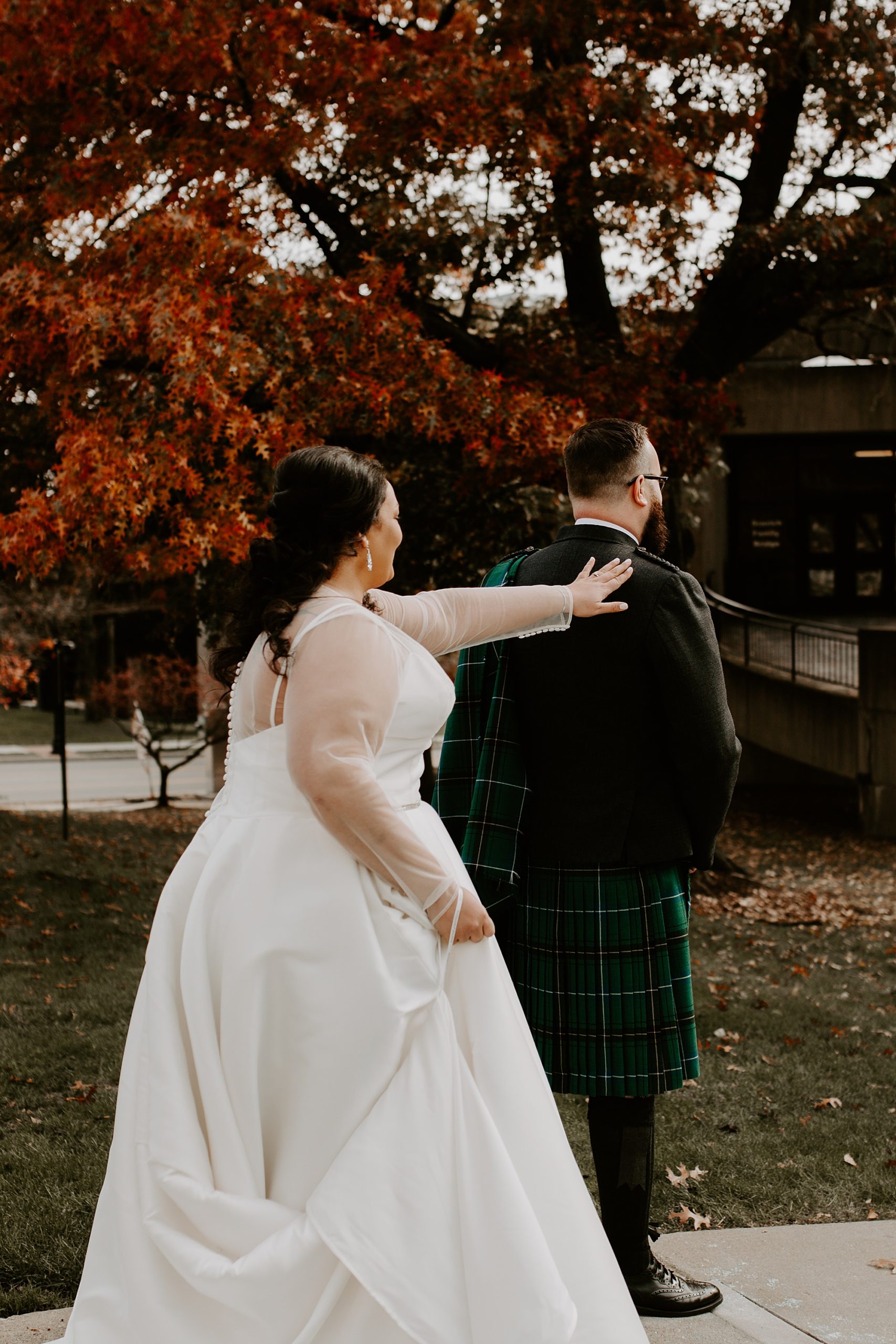Scottish wedding first look