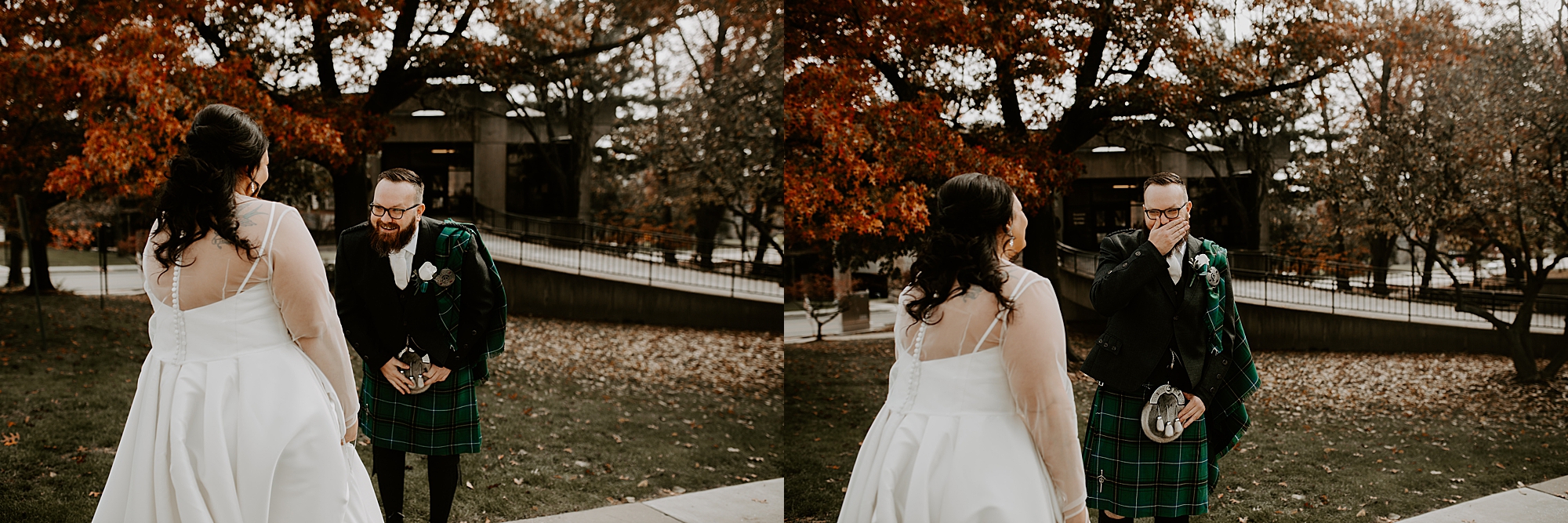 Scottish wedding first look