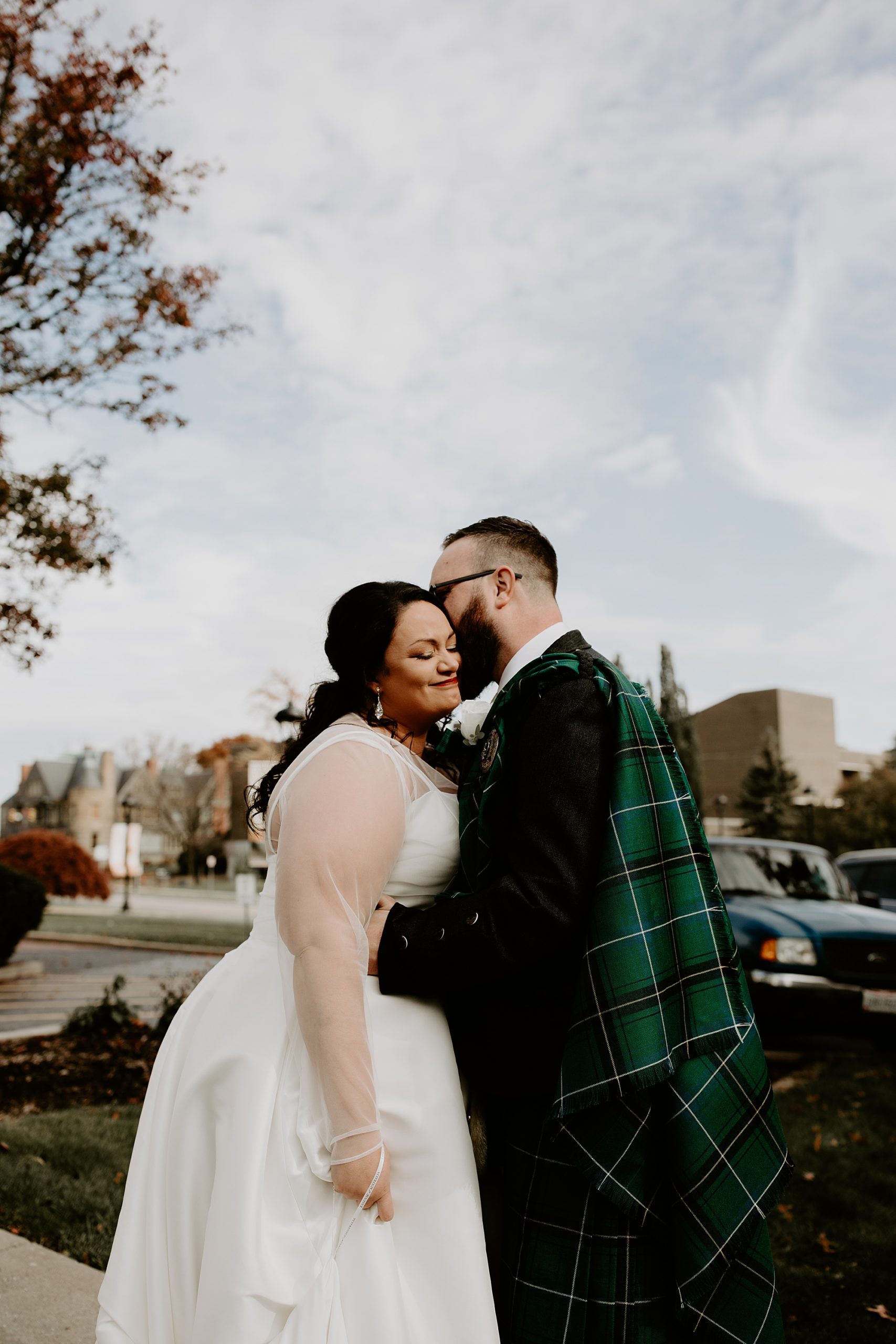 Scottish wedding first look