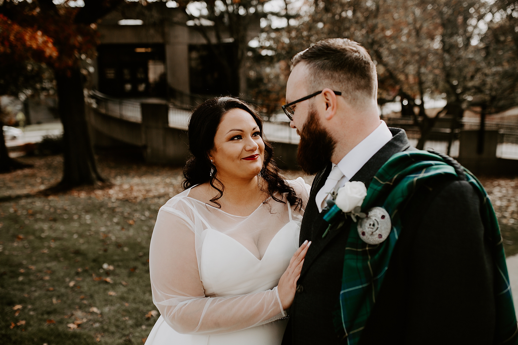 Scottish wedding first look