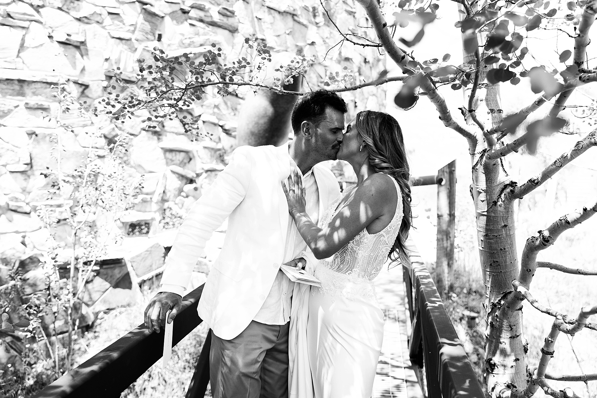 wedding day first look and letter exchange