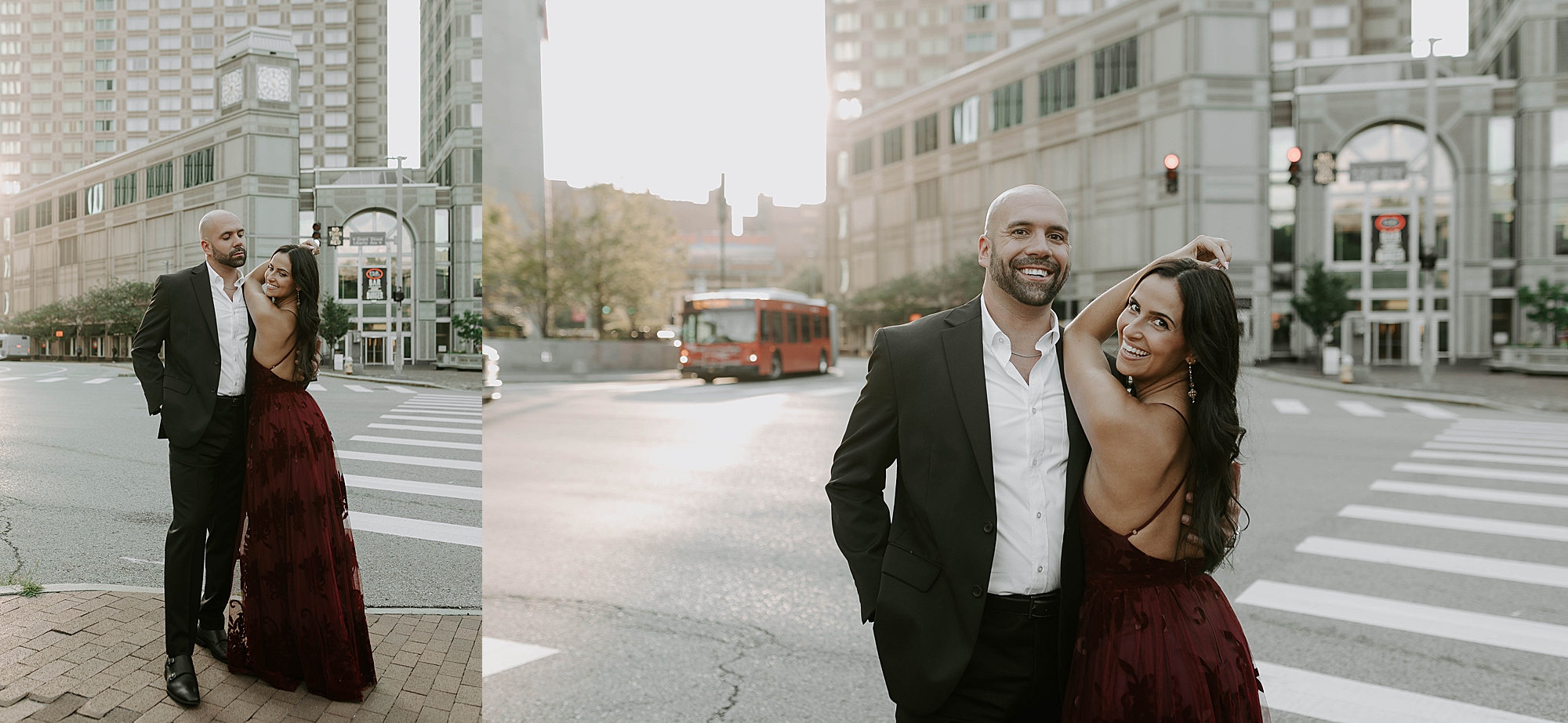 downtown engagement photos