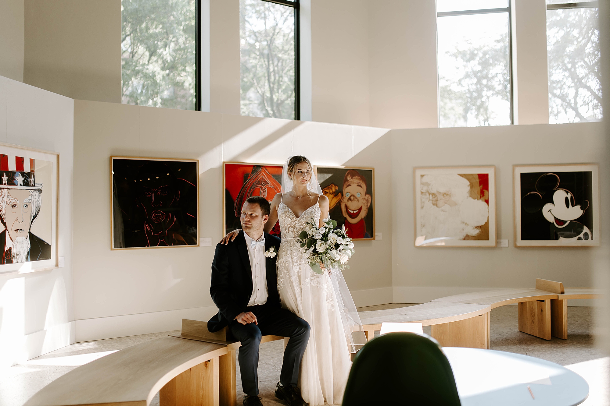 MuseumLab wedding photographed by Mariah Treiber Photography; modern industrial wedding venues