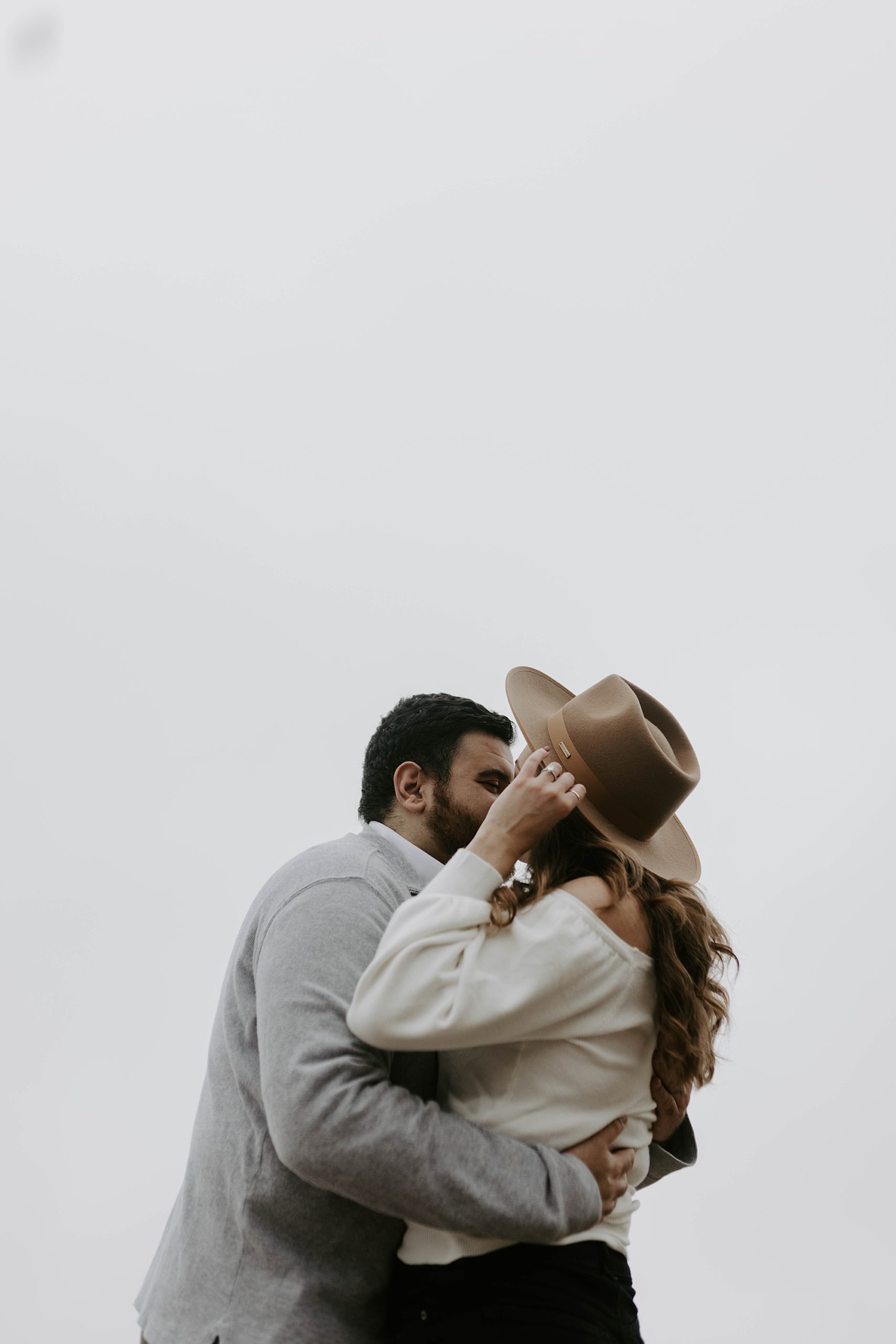 winter engagement photos, Mariah Treiber Photography, Asheville + Boone NC engagement locations, Rough Ridge Overlook