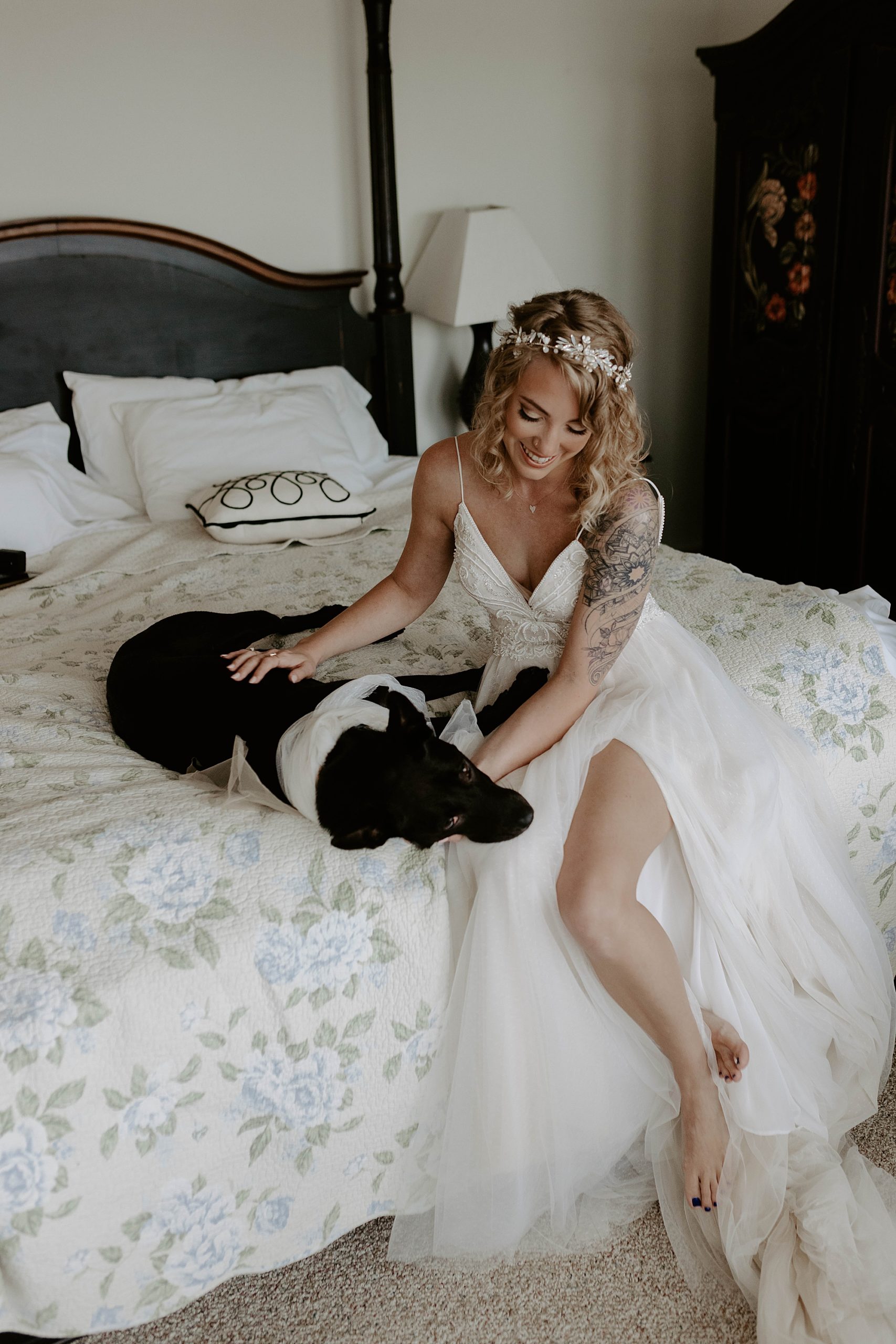 photos in bridal suite