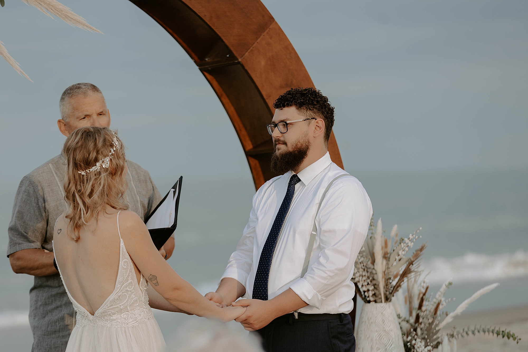Outer Banks beach wedding, 4X4 beach