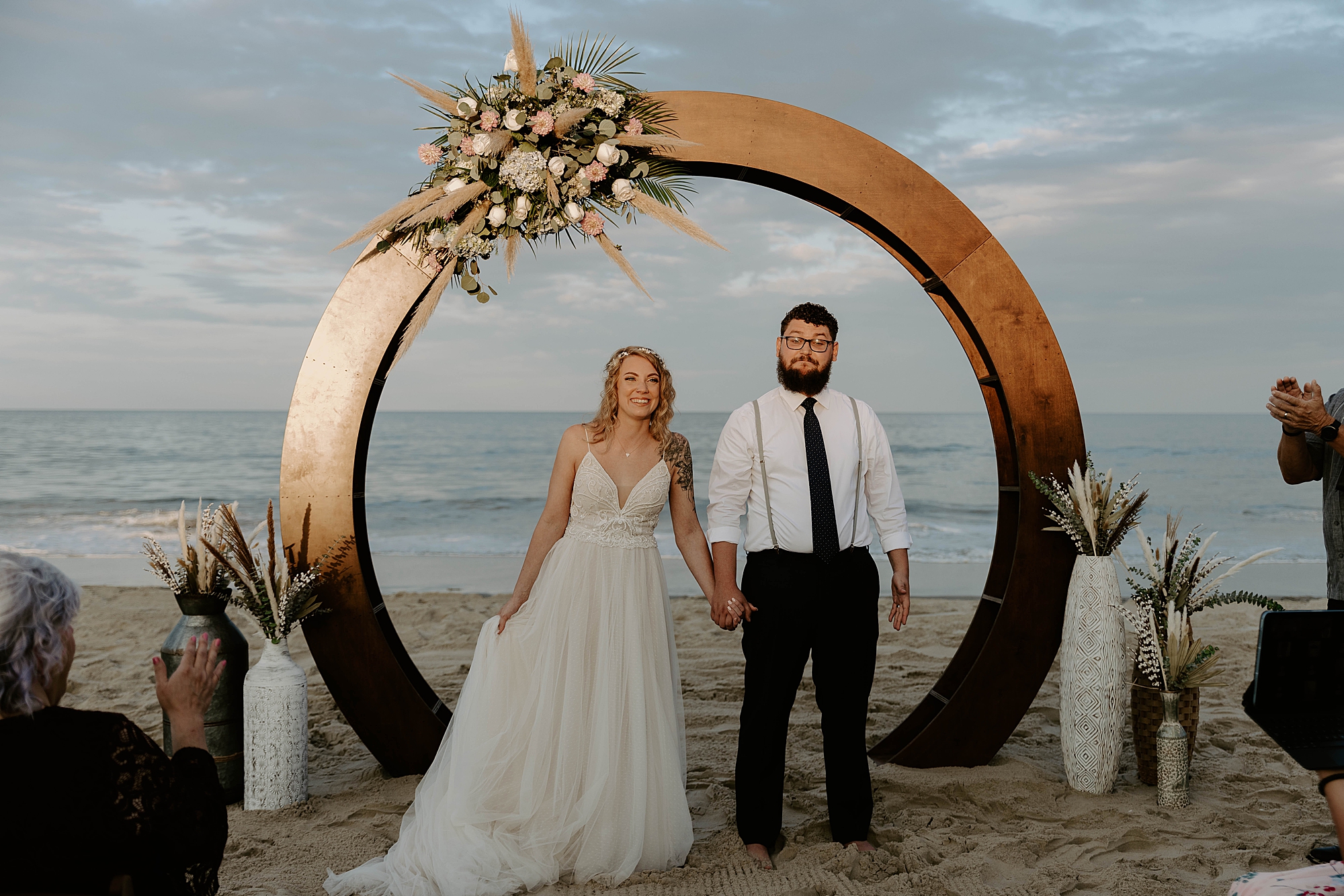 outer banks wedding, oceanfront VRBO, 4X4 beach