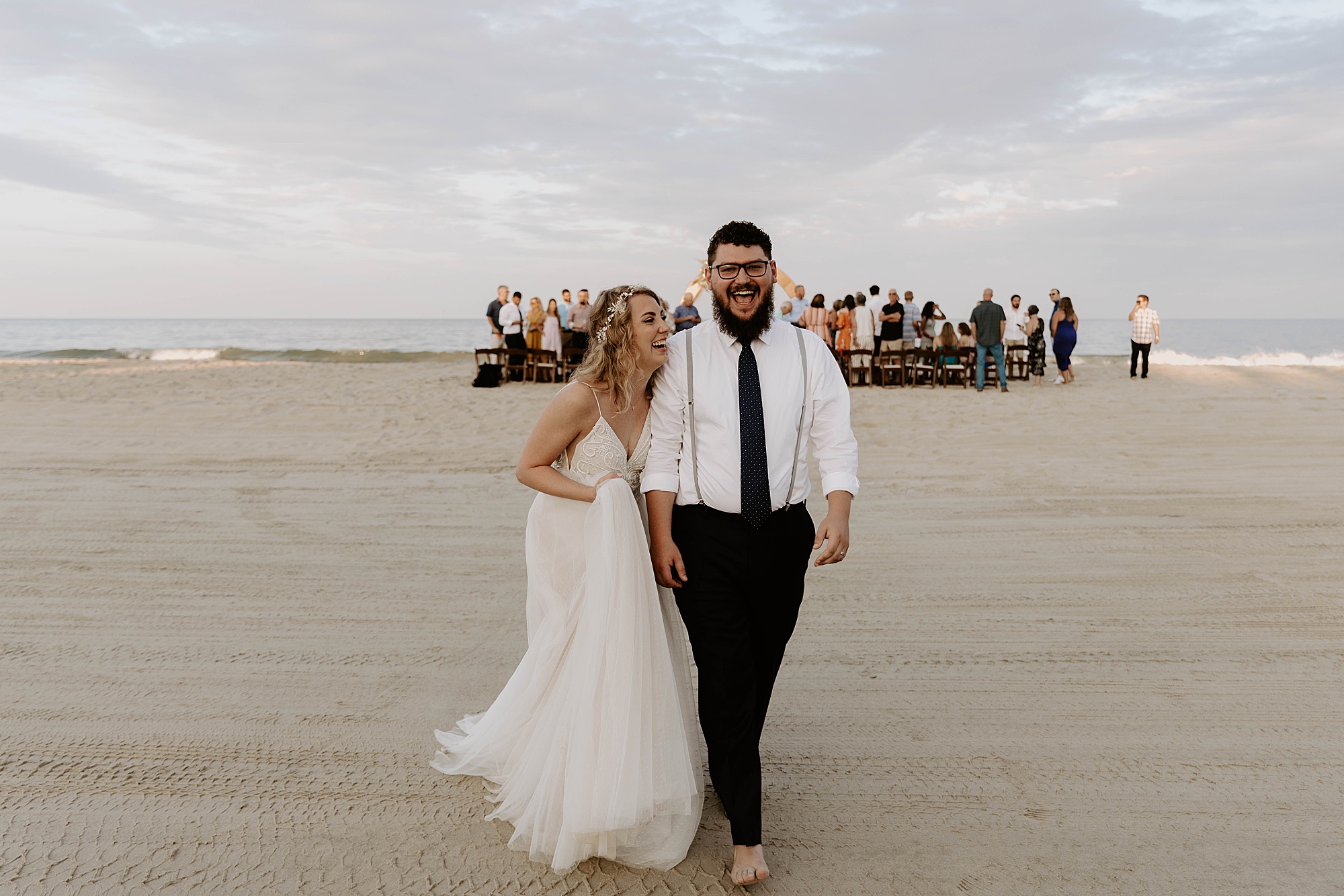 outer banks wedding, oceanfront VRBO, 4X4 beach