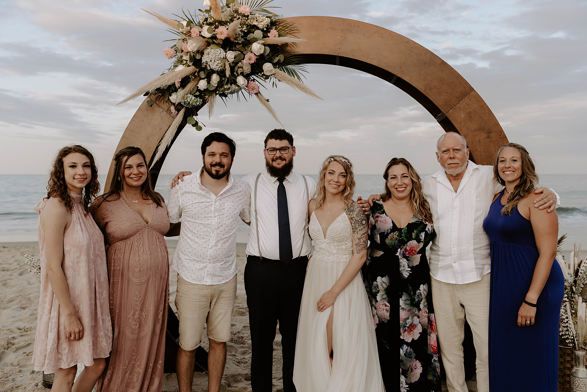 outer banks wedding, oceanfront VRBO, 4X4 beach