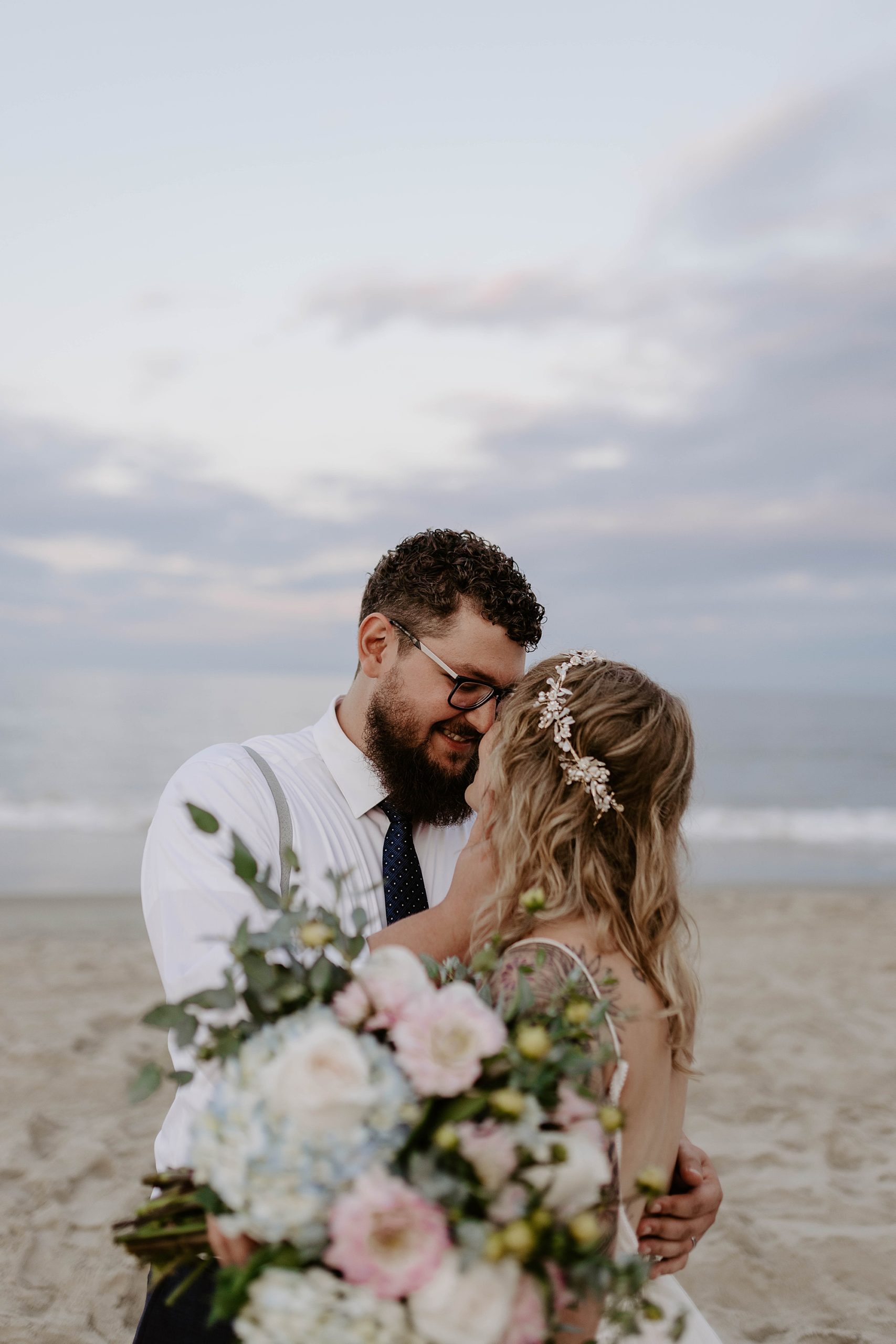 outer banks wedding, oceanfront VRBO, 4X4 beach