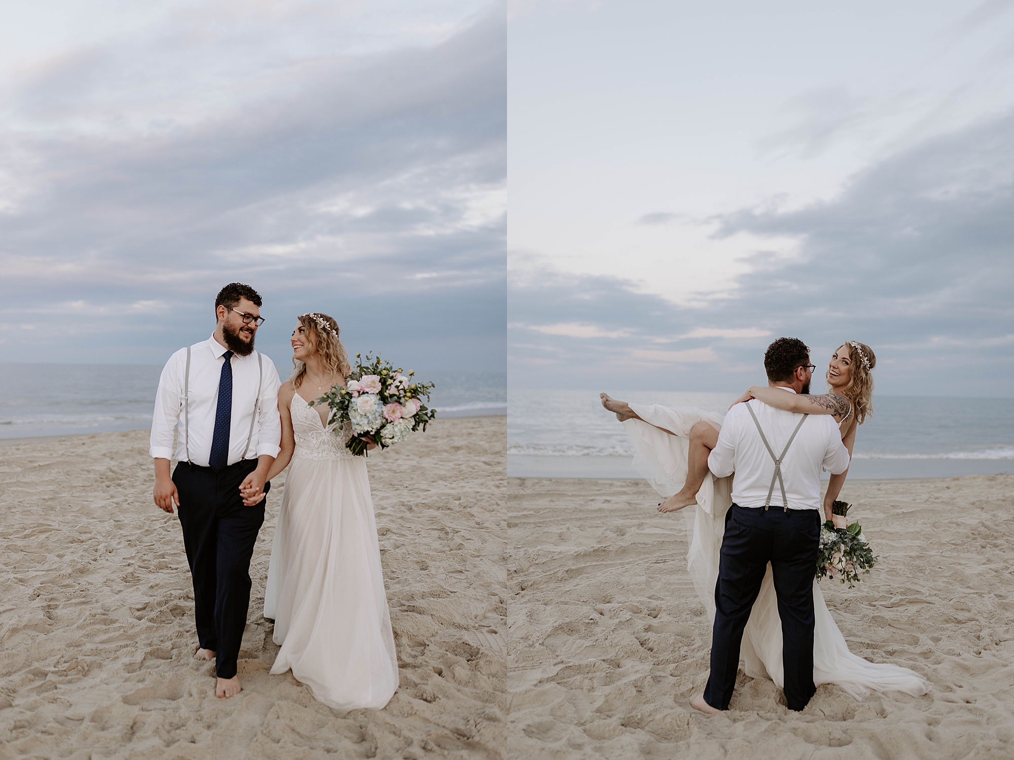 outer banks wedding, oceanfront VRBO, 4X4 beach
