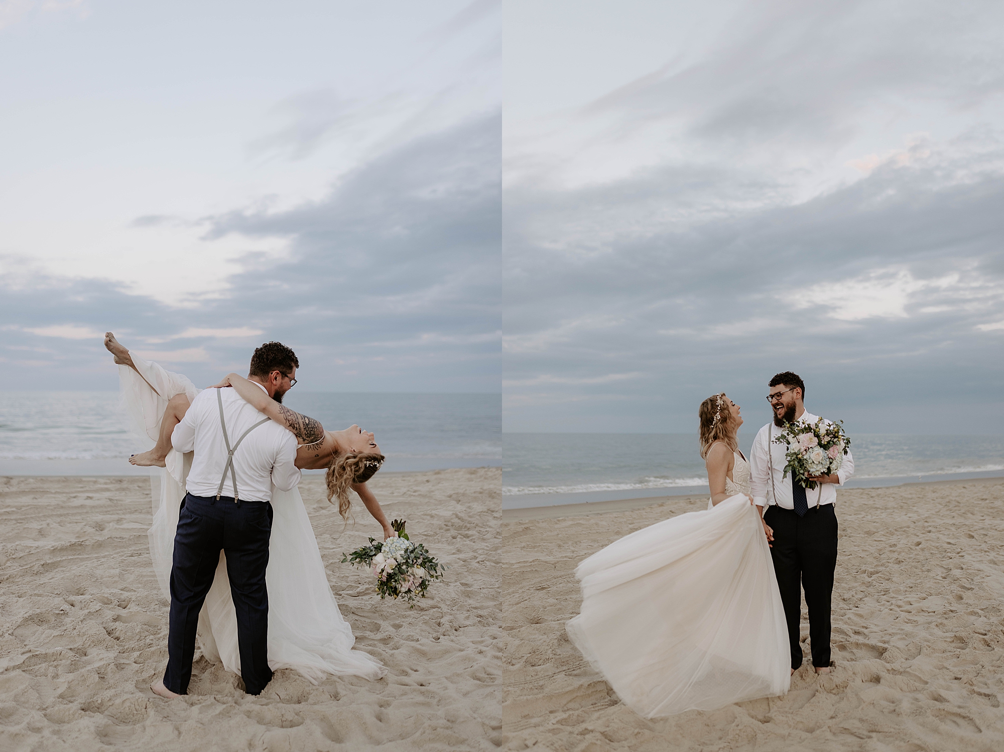 outer banks wedding, oceanfront VRBO, 4X4 beach