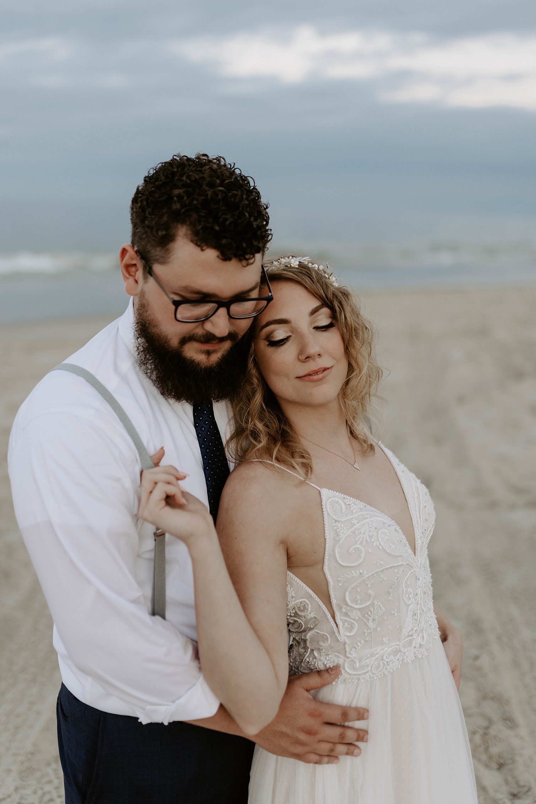 outer banks wedding, oceanfront VRBO, 4X4 beach