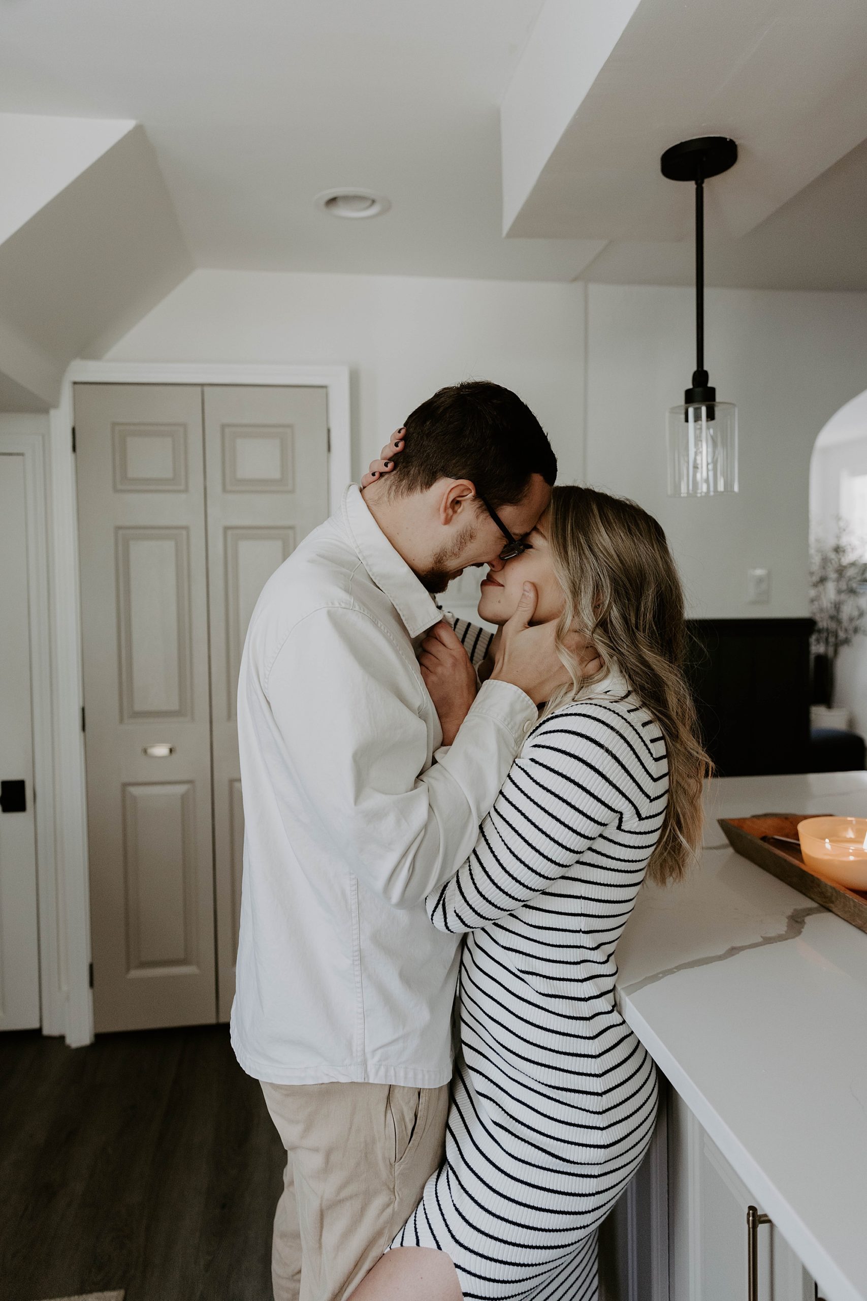 at home engagement session