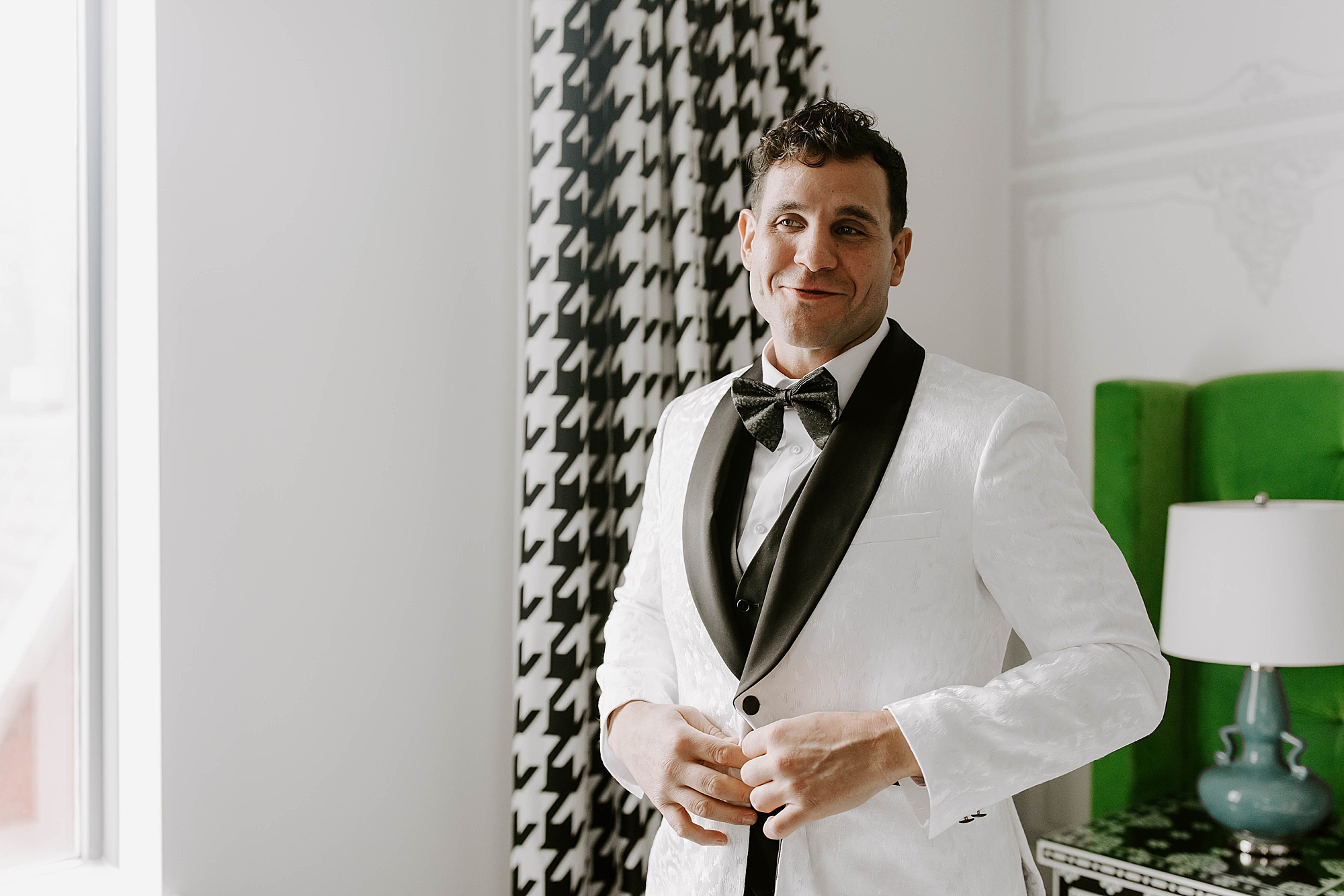 groom's portraits; getting ready