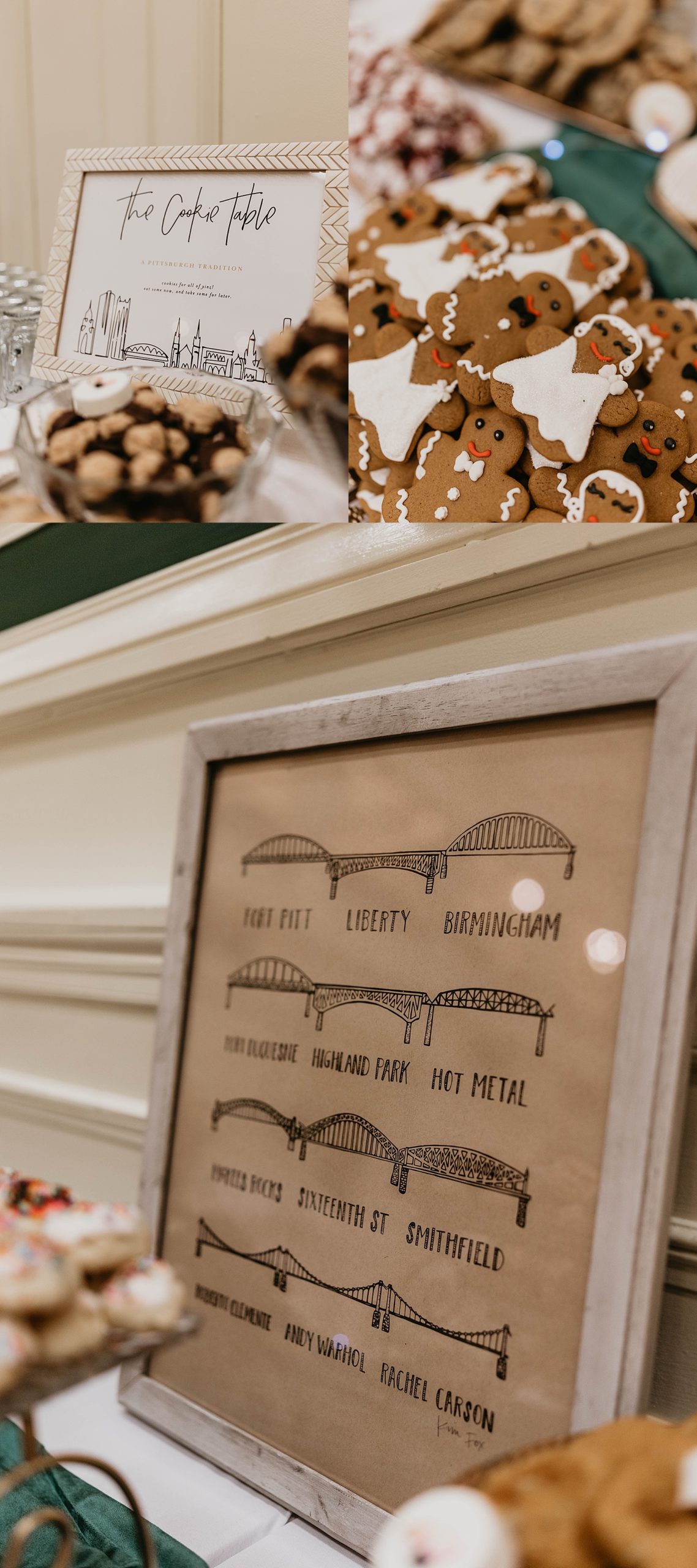 Pittsburgh cookie table; Pittsburgh bridges; Steel City history