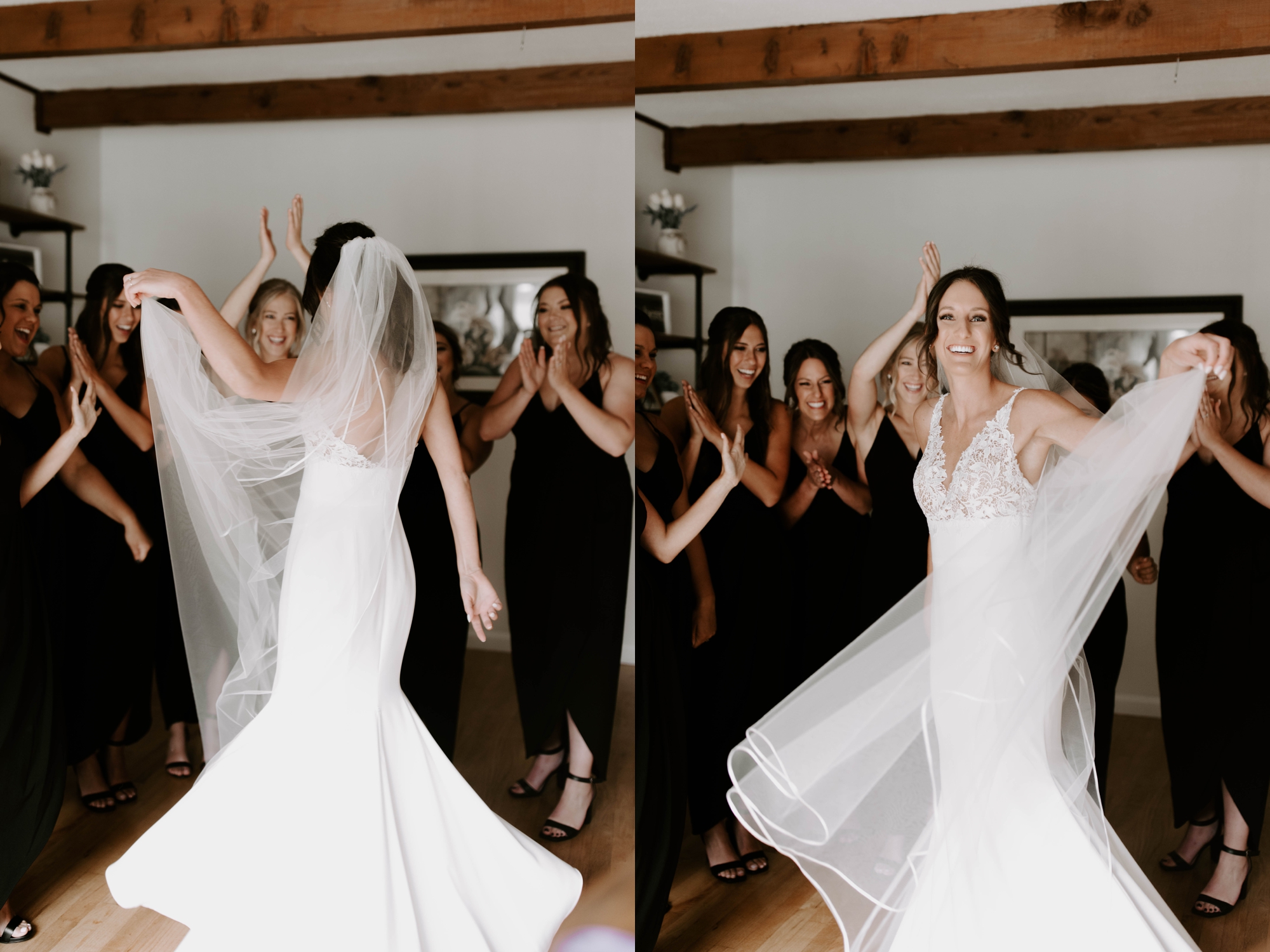 first look with wedding party