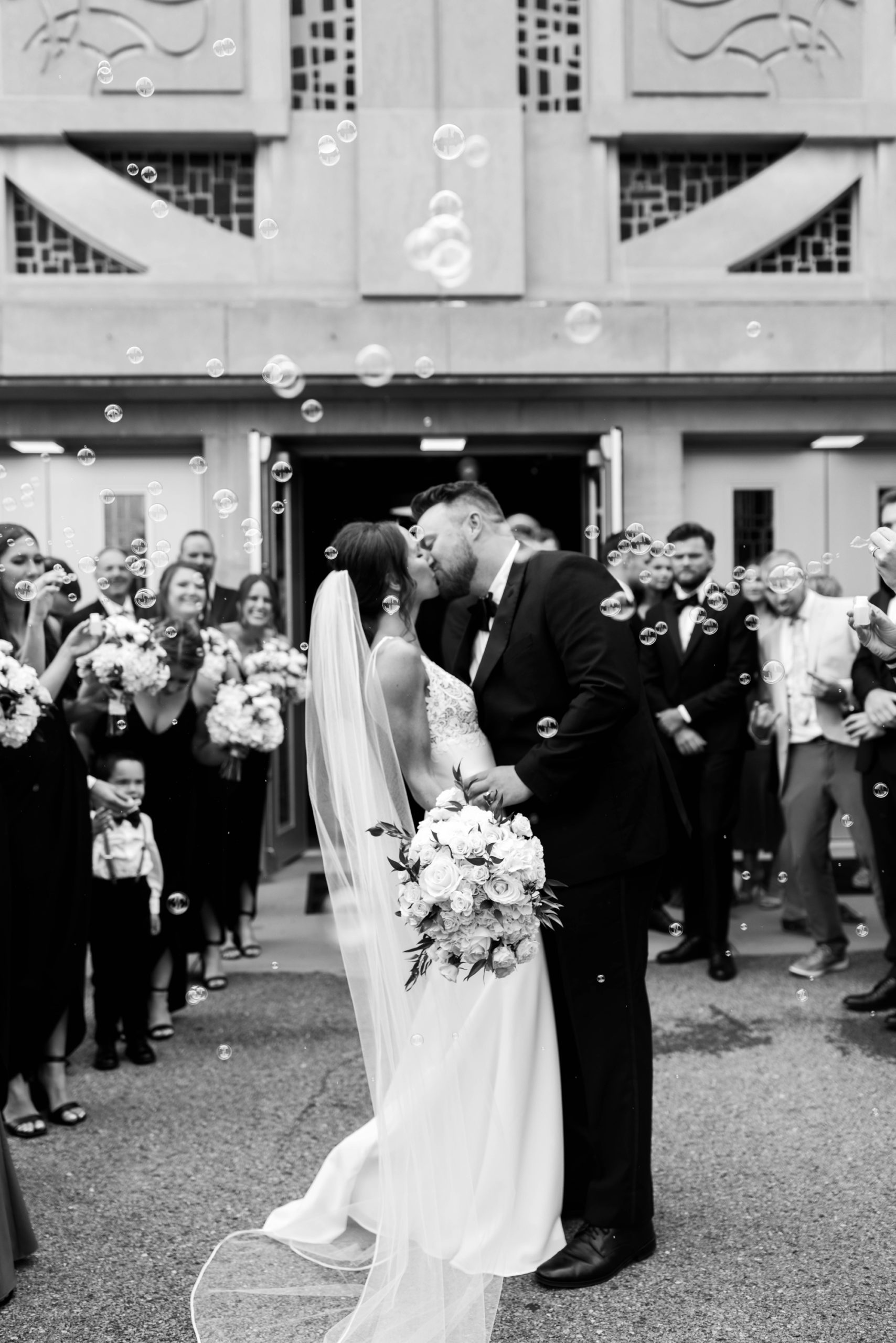 bubble sendoff wedding