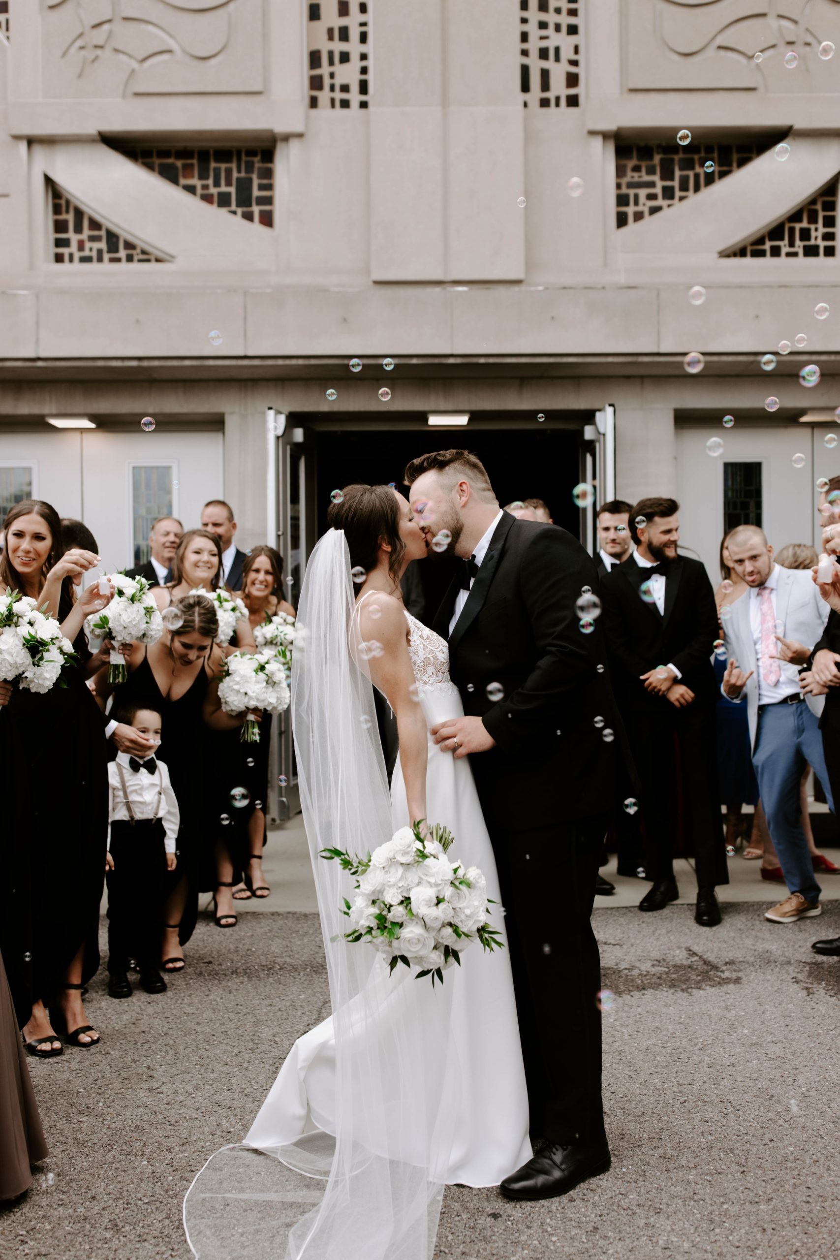 bubble sendoff wedding