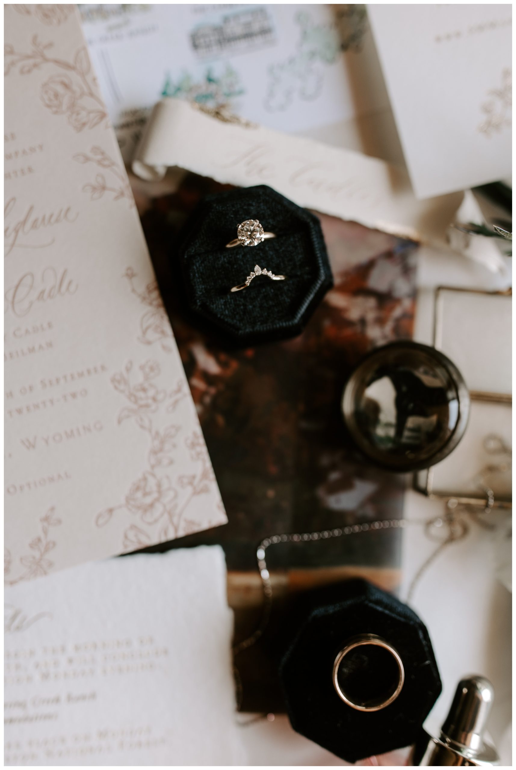 personalized wedding invitation suite; hand-drawn invitations