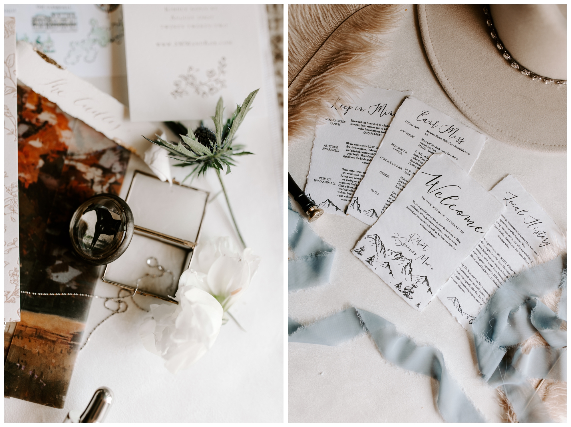 personalized wedding invitation suite; hand-drawn invitations