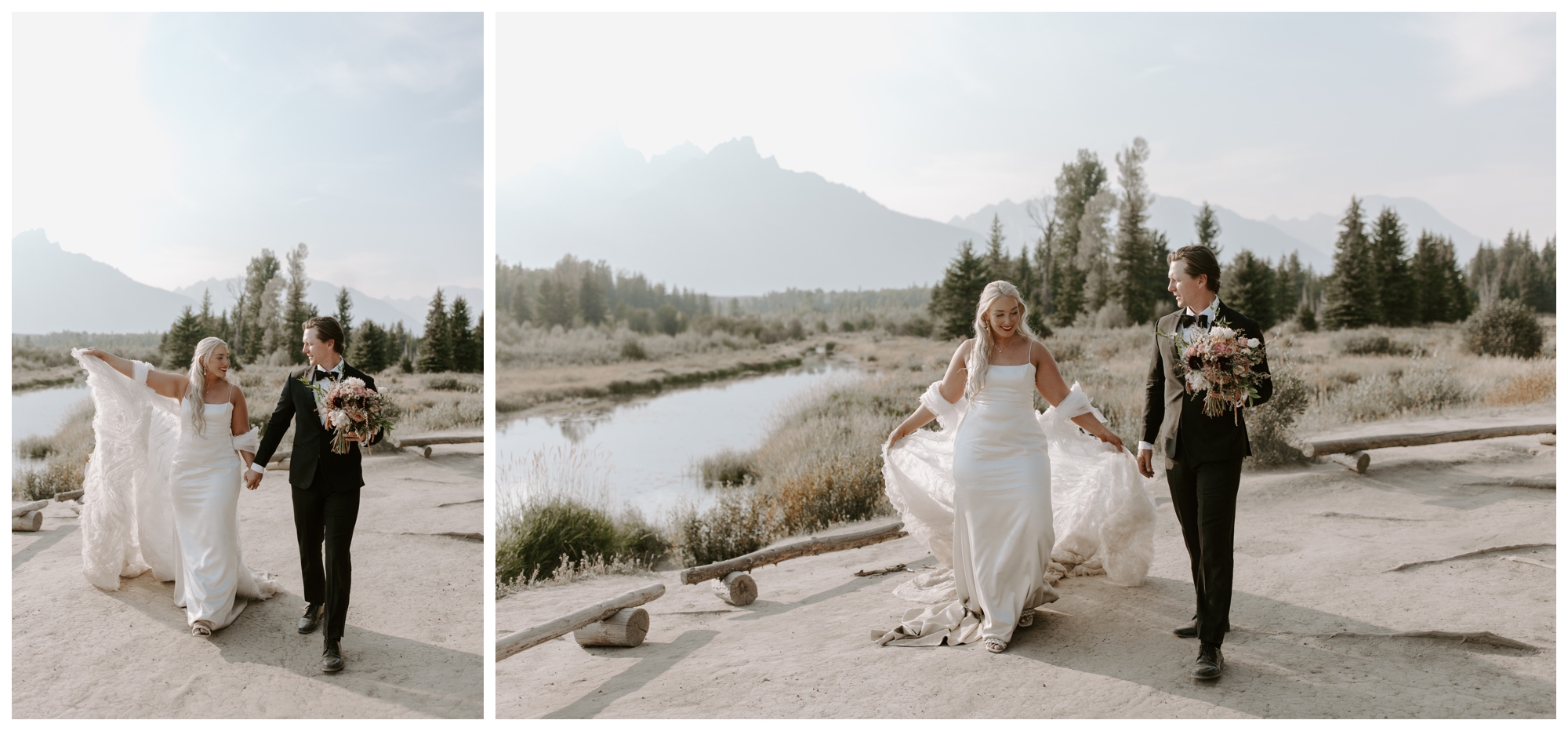 Schwabacher Landing wedding portraits