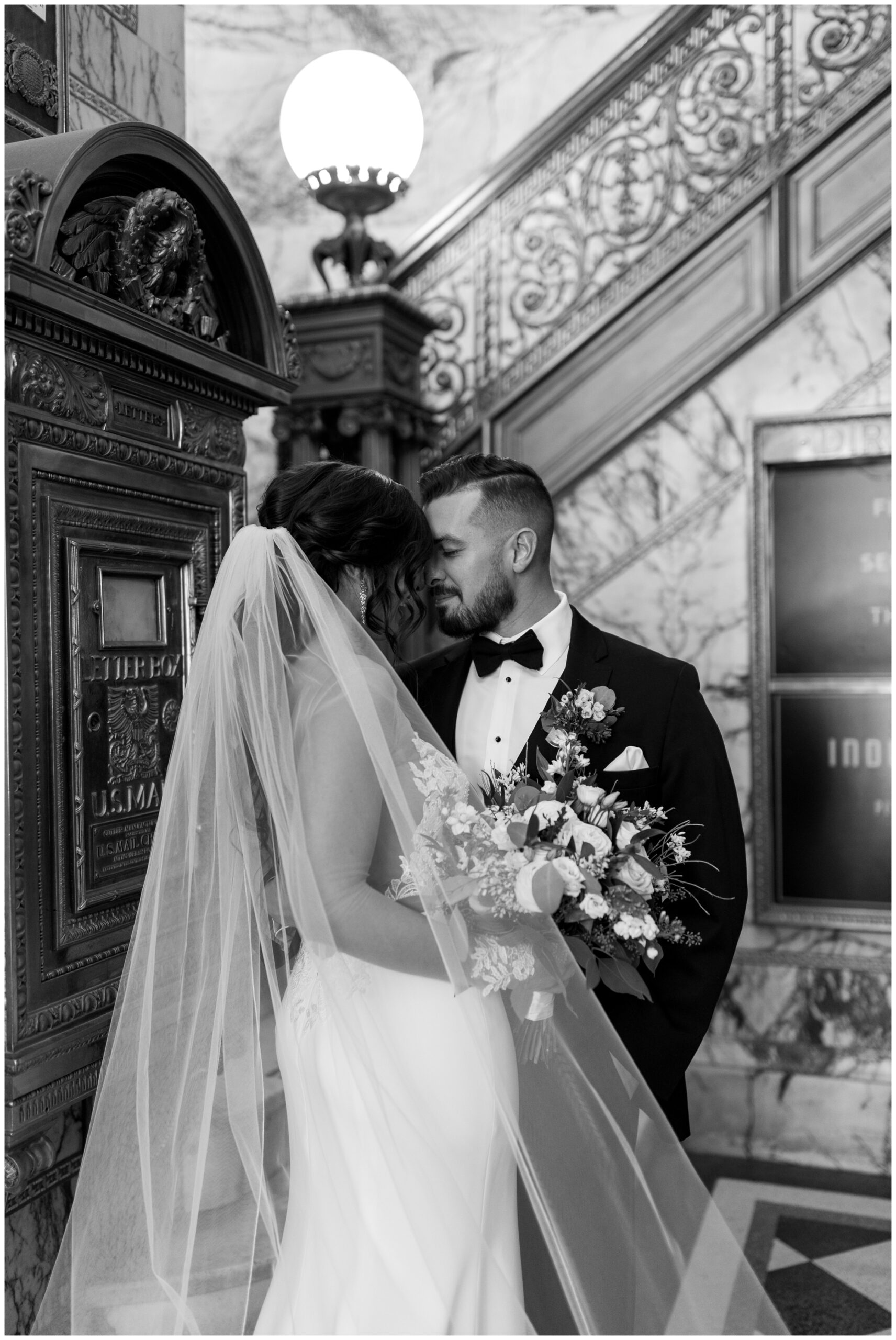 wedding portraits at The Industrialist Hotel Pittsburgh